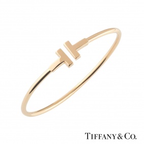 Tiffany & Co. Rose Gold Tiffany T Narrow Wire Bracelet